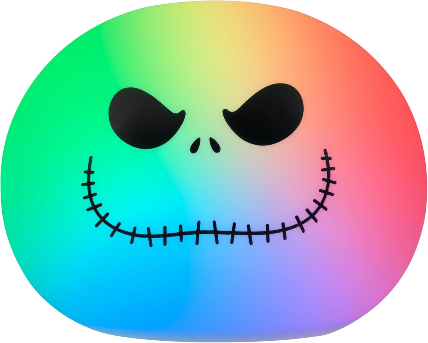 Jack Skellington Squishy Light - Color-Changing Night Light for Kids & Adults, Usb/Battery Operated Dimmable Lamp, Halloween & Christmas, Perfect for Bedroom, Playroom, Living Room (82503)