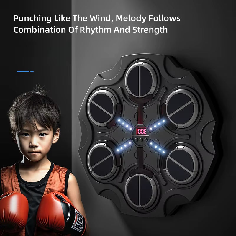 Smart Boxing Machine,Home Music Wall Target Trainer with Gloves,Games Toys Children and Adults,Decompression with Bluetooth