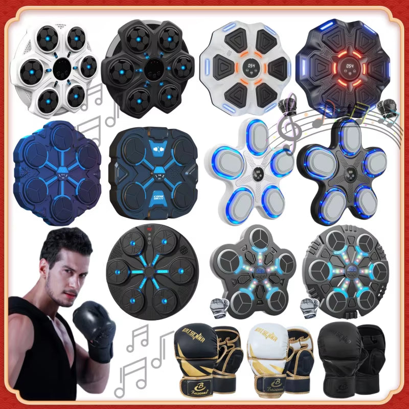 New Smart Music Boxing Machine Wall Mounted Fitness Punching Bag Bluetooth-Compatible Smart Boxing Training Machine for Home Gym