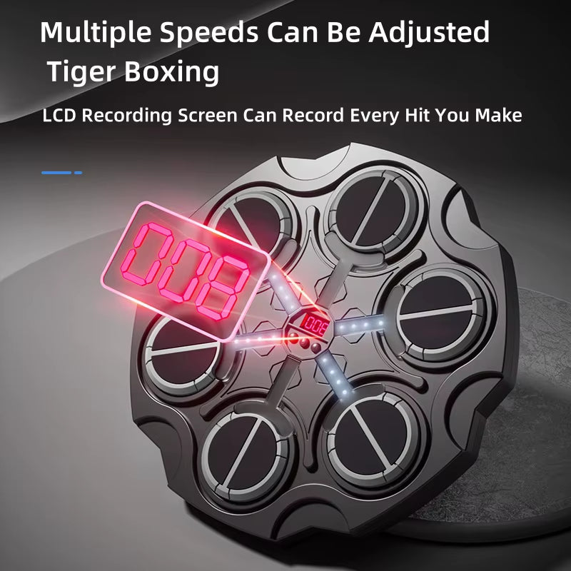 Smart Boxing Machine,Home Music Wall Target Trainer with Gloves,Games Toys Children and Adults,Decompression with Bluetooth