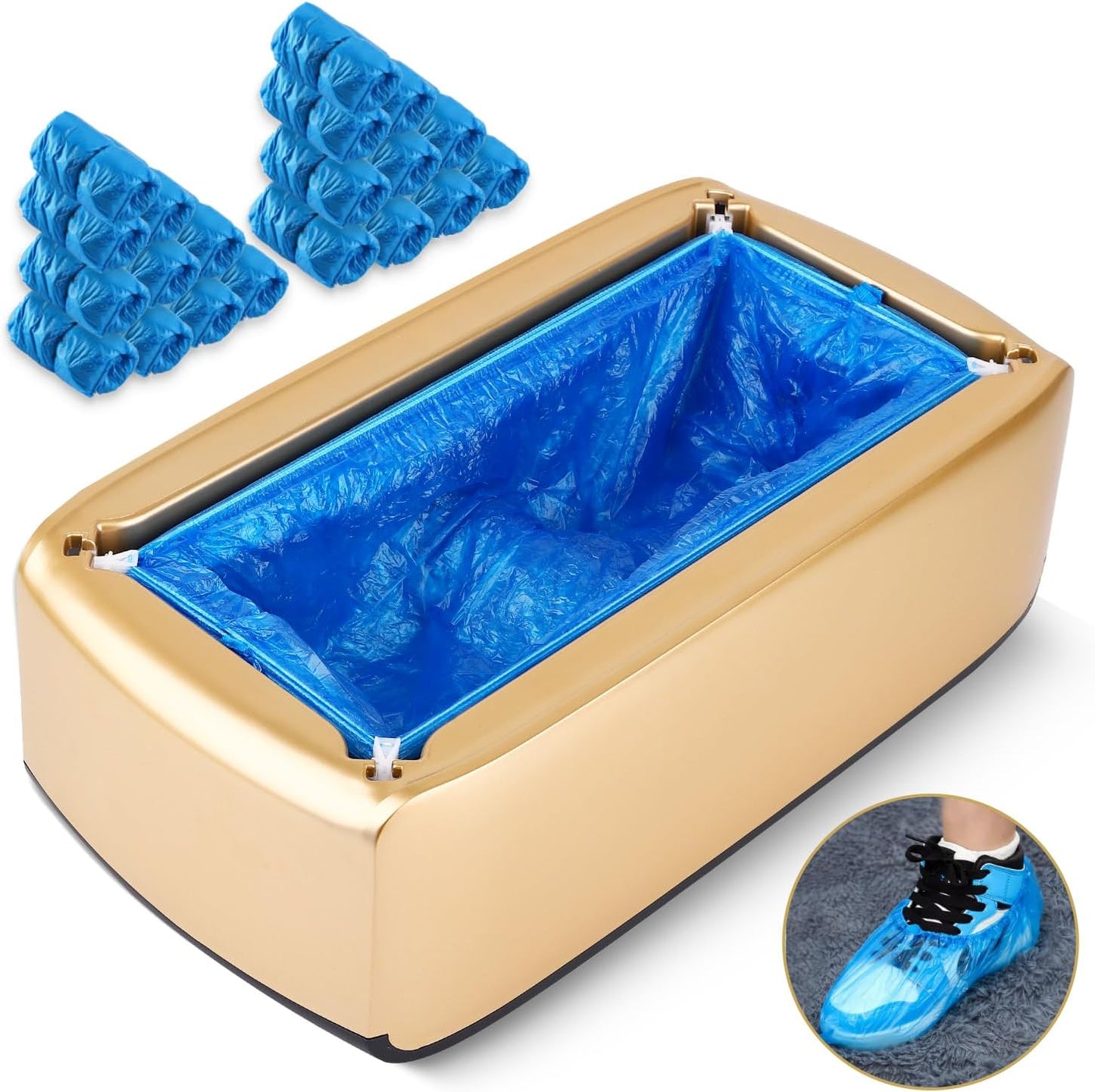 2025 Upgraded Automatic Shoe Cover Dispenser Machine with 200 Disposable Covers, Fits Most Shoe Sizes, Ideal for Home, Office, Hospital, Factory, and Laboratory Use