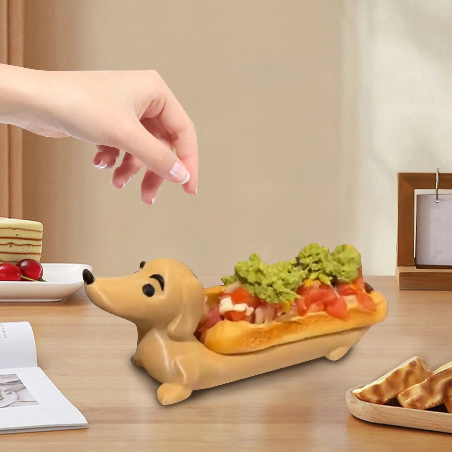🌭 Sausage Dog Tray | Fun Hot Dog & Sushi Plate | Cute Sandwich & Candy Dish for Home Decor & Meals