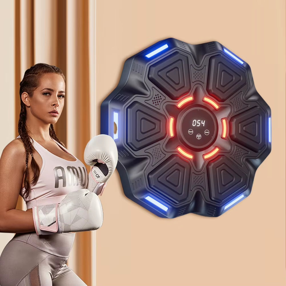 New Smart Music Boxing Machine Wall Mounted Fitness Punching Bag Bluetooth-Compatible Smart Boxing Training Machine for Home Gym