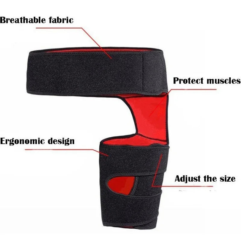 Sciatica Nerve Pain Relief Thigh Compression Brace for Hip Joints Arthritis Groin Wrap Brace Protector Belt Legwarmers New