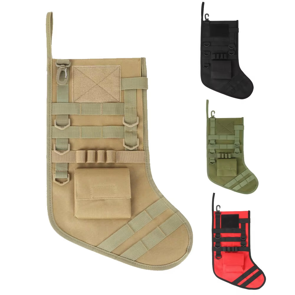 Tactical Stocking Perfect Mantel Decoration Decor for Military Gift Christmas Outdoor Hunting Storage Bag Xmas Gift