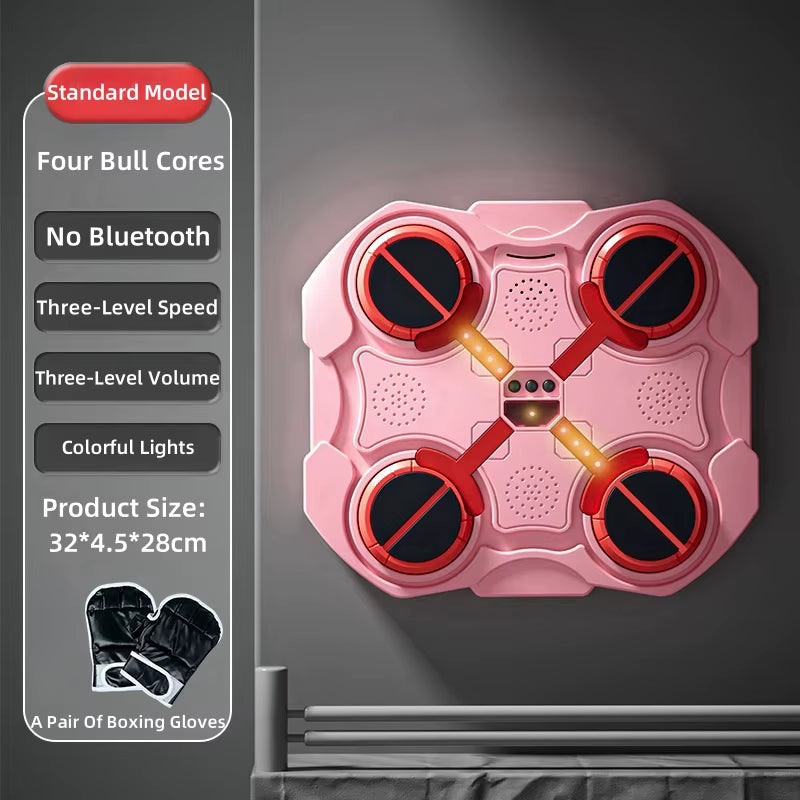 Smart Boxing Machine,Home Music Wall Target Trainer with Gloves,Games Toys Children and Adults,Decompression with Bluetooth