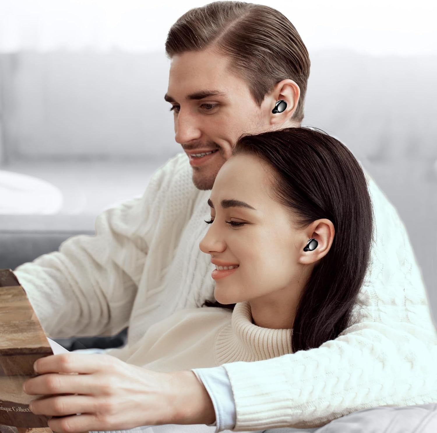 Wireless Earbuds Bluetooth 5.3 In-Ear Headphones with Deep Bass, Lightweight Design, Built-in Mic for Clear Calls, Sport and Workout Earphones