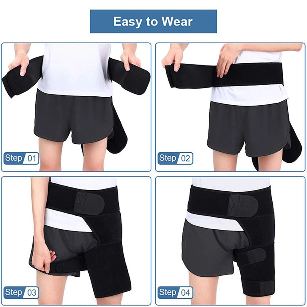 Sciatica Nerve Pain Relief Thigh Compression Brace for Hip Joints Arthritis Groin Wrap Brace Protector Belt Legwarmers New