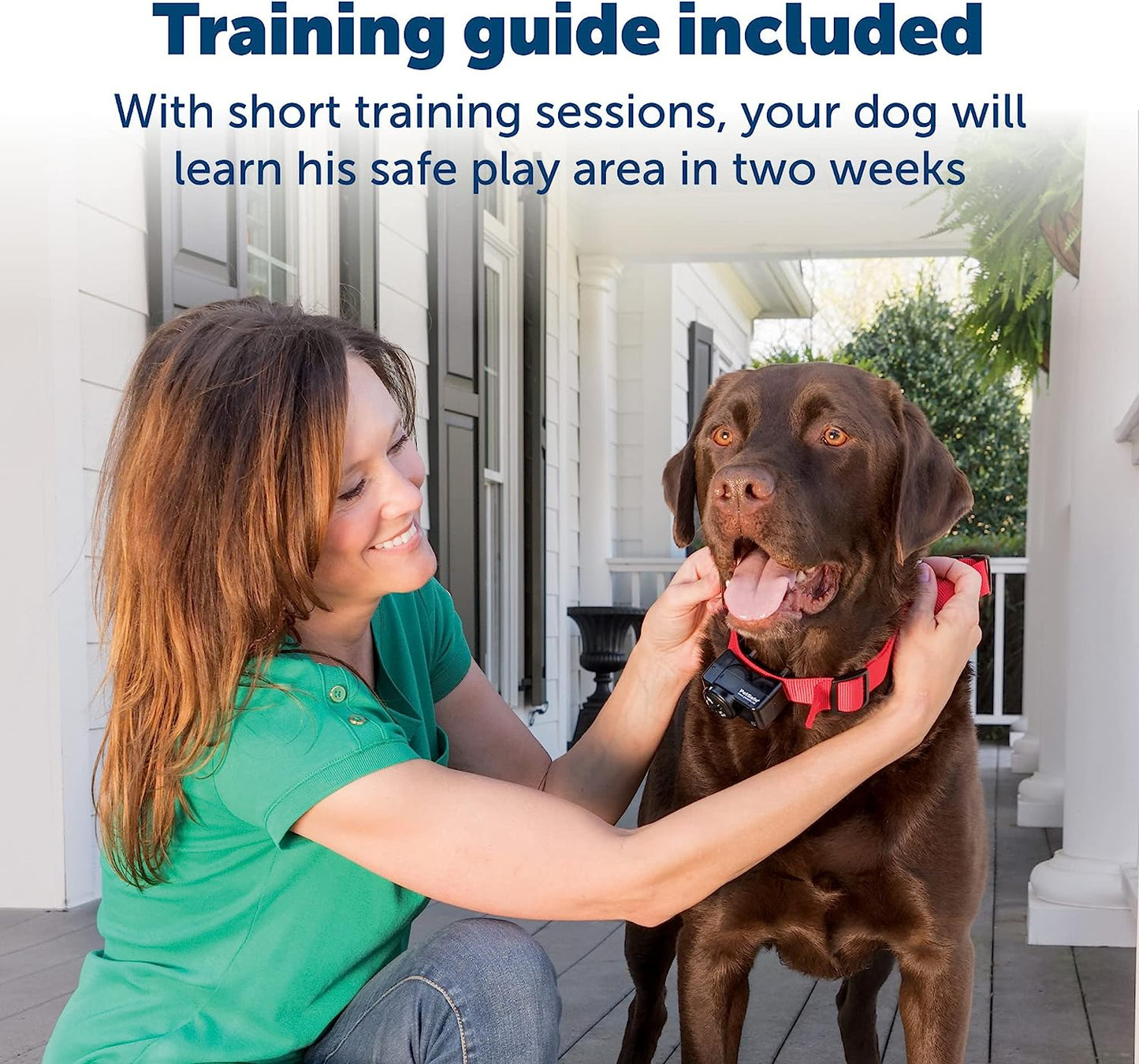 Wireless Pet Containment System Receiver Collar - Battery-Operated & Waterproof - Adjustable Receiver Collar with 5 Correction Levels - for Dogs 5Lb+