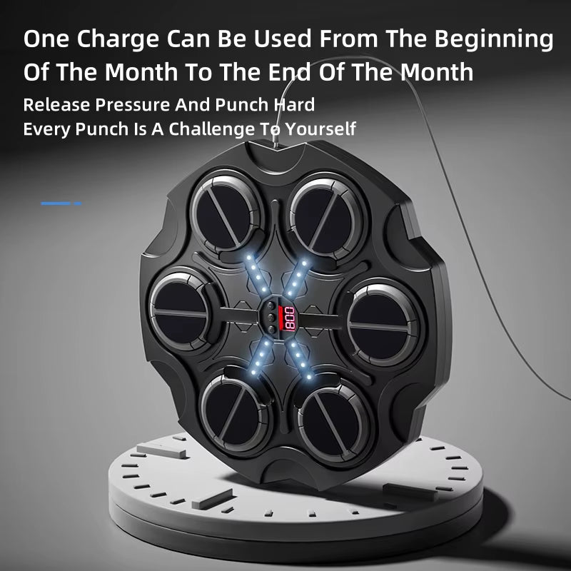 Smart Boxing Machine,Home Music Wall Target Trainer with Gloves,Games Toys Children and Adults,Decompression with Bluetooth