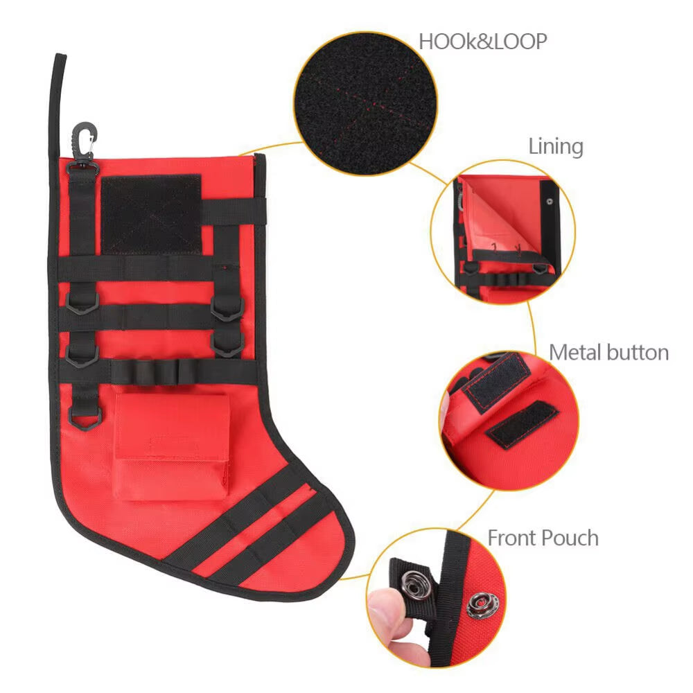 Tactical Stocking Perfect Mantel Decoration Decor for Military Gift Christmas Outdoor Hunting Storage Bag Xmas Gift
